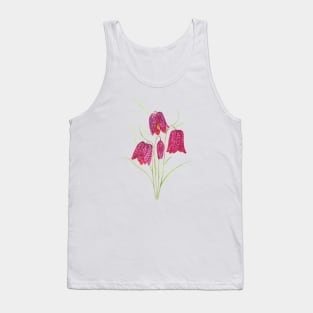 red snake's head fritillary watercolor Tank Top